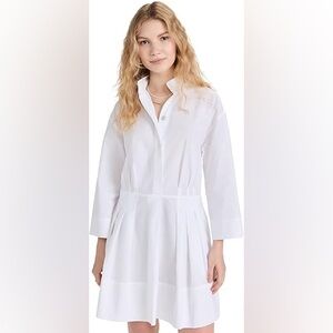 NWOT Vince Collar Pleat Linen Mini Dress S